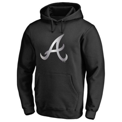 m1202401170045_1 Atlanta Braves Platinum Collection Pullover Hoodie Black
