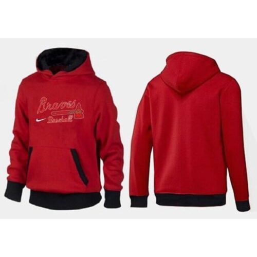 m1202401170046_1 Atlanta Braves Pullover Hoodie Red & Black