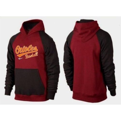 m1202401170062_1 Baltimore Orioles Pullover Hoodie Burgundy Red & Black