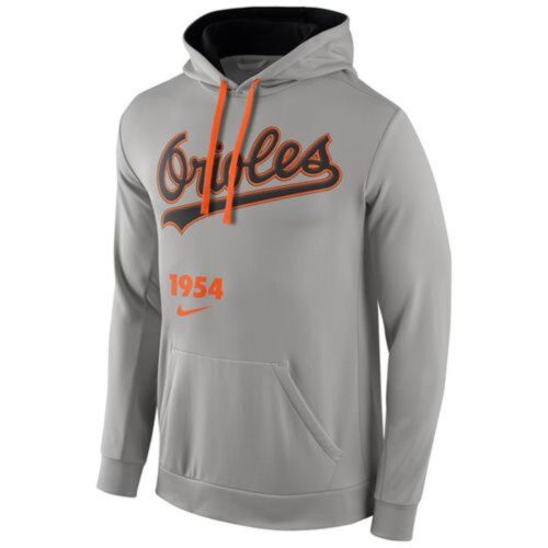 m1202401170064_1 Baltimore Orioles Cooperstown Performance Pullover Gray MLB Hoodie