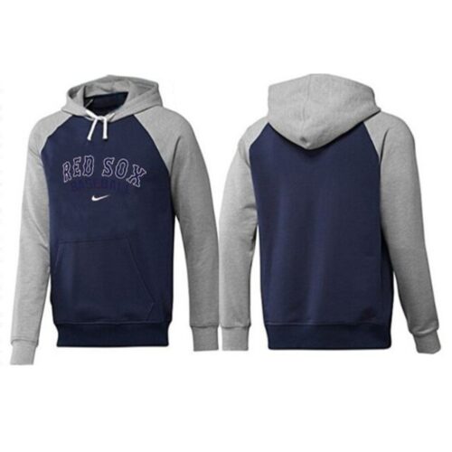 m1202401170092_1 Boston Red Sox Pullover Hoodie Dark Blue & Grey