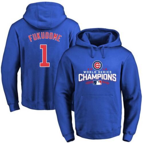 m1202401170098_1 Cubs #1 Kosuke Fukudome Blue 2016 World Series Champions Pullover MLB Hoodie