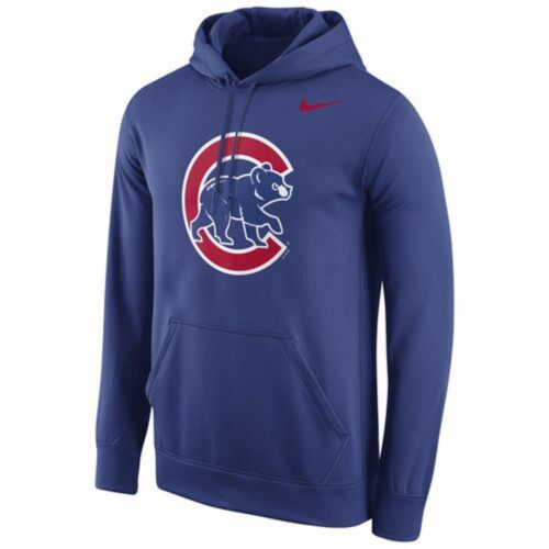 m1202401170178_1 Chicago Cubs Logo Performance Pullover Royal MLB Hoodie