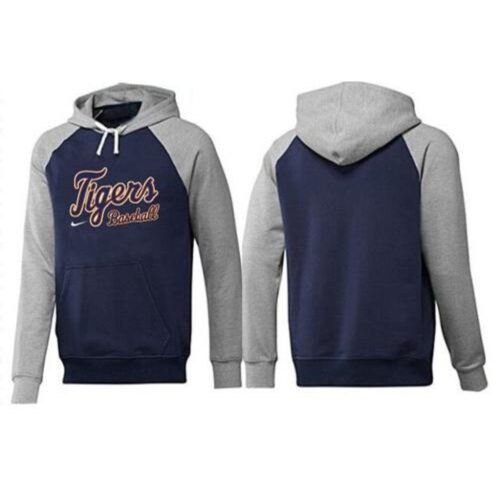 m1202401170270_1 Detroit Tigers Pullover Hoodie Dark Blue & Grey