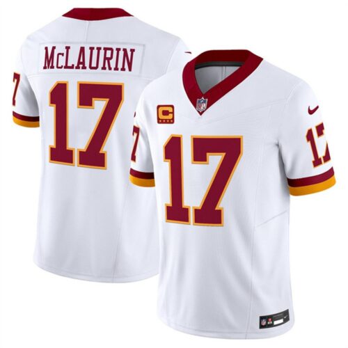 m120250804002_1 Men's Washington Commanders #17 Terry McLaurin White 2025 F.U.S.E. With 4-star C Patch Throwback Vapor Limited Stitched Football Jersey