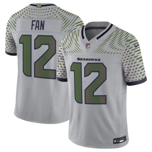 m1202509040018_1 Men's Seattle Seahawks #12 Fan Gray Rivalries Collection F.U.S.E. Vapor Limited Stitched Jersey