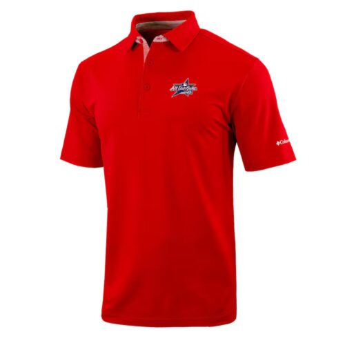 m20250630015_1 Men's Columbia Red 2025 MLB All-Star Game Omni-Wick Even Lie Polo