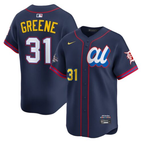 m20250703008_1 Men's American League #31 Riley Greene Nike Navy 2025 All-Star Edition Limited Player Jersey