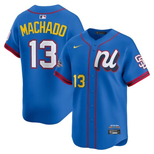 m20250703012_1 Men's National League #13 Manny Machado Nike Blue 2025 All-Star Edition Limited Player Jersey