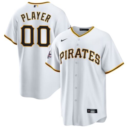 m20250716084_1 Youth Pittsburgh Pirates Nike White 2025 MLB All-Star Game Home Custom Replica Jersey