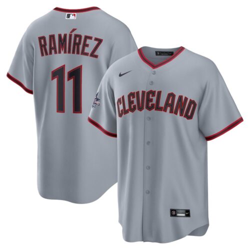 m20250716093_1 Youth Cleveland Guardians #11 Jose Ramirez Nike Gray 2025 MLB All-Star Game Road Replica Player Jersey