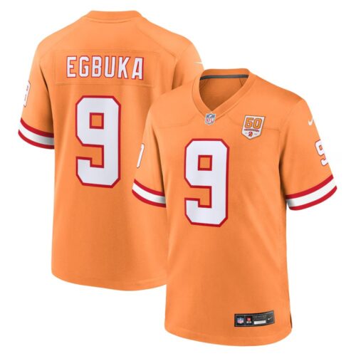 m202507180109_1 Youth Tampa Bay Buccaneers #9 Emeka Egbuka Nike Creamsicle 50th Season Game Jersey