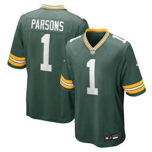 m20250830001_1 Men's Green Bay Packers #1 Micah Parsons Nike Green Game Player Jersey