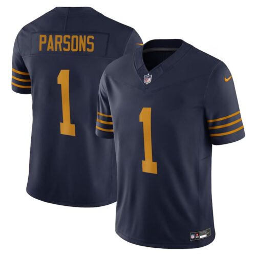 m20250830003_1 Men's Green Bay Packers #1 Micah Parsons Nike Navy The 1923 Classic Vapor F.U.S.E. Limited Jersey