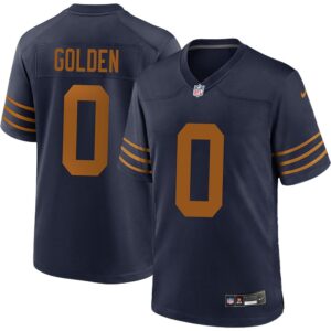 m20250901003_1 Men's Green Bay Packers #0 Matthew Golden Nike Navy Game Player Jersey