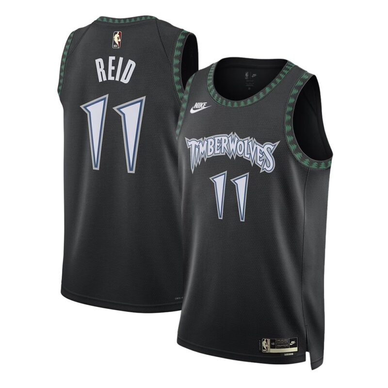 m202510310096_1 Youth Minnesota Timberwolves #11 Naz Reid Black 2025/26 Hardwood Classics Jersey
