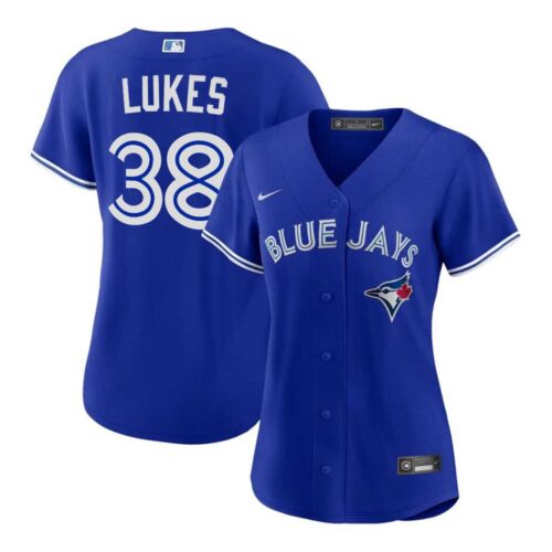 m202511120006_1 Women's Toronto Blue Jays #38 Nathan Lukes Nike Royal Home Replica Jersey