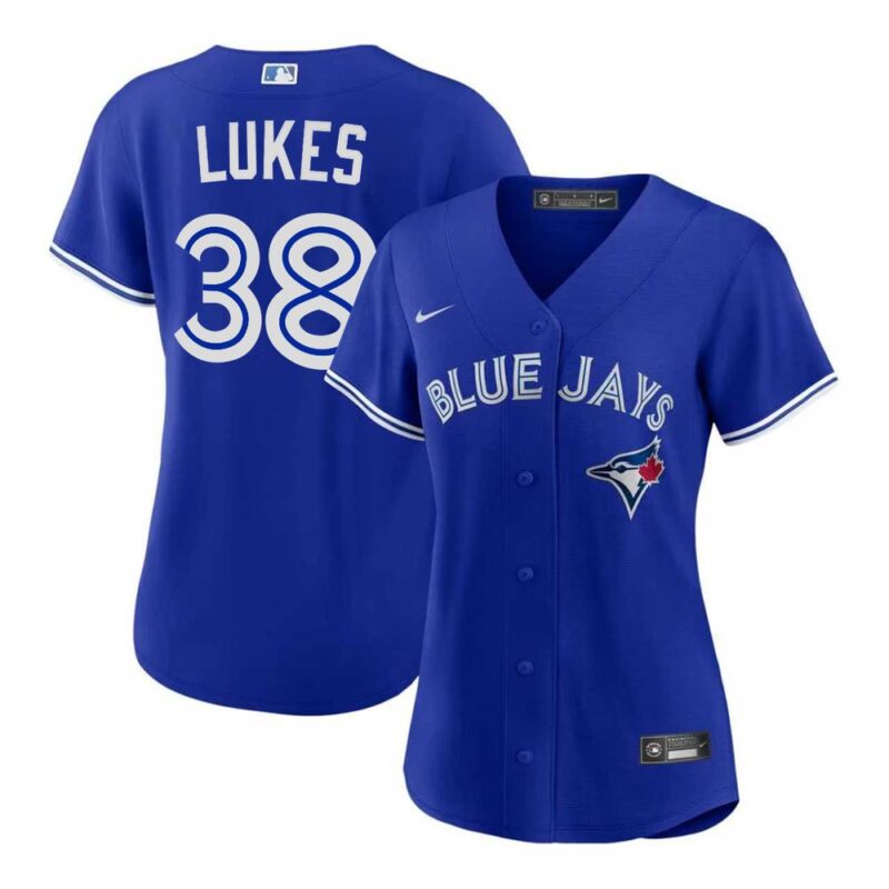 m202511120006_1 Women's Toronto Blue Jays #38 Nathan Lukes Nike Royal Home Replica Jersey