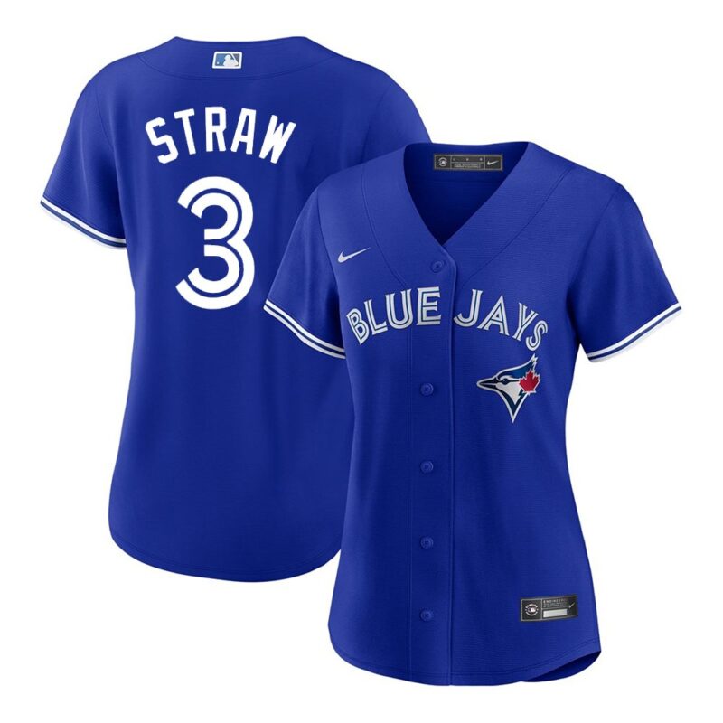 m202511120008_1 Women's Toronto Blue Jays #3 Myles Straw Nike Royal Home Replica Jersey