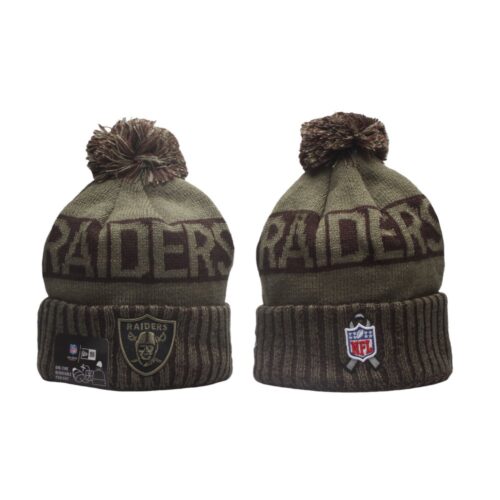 nh20251118001_1 Las Vegas Raiders 2025 Salute to Service Knit Hat
